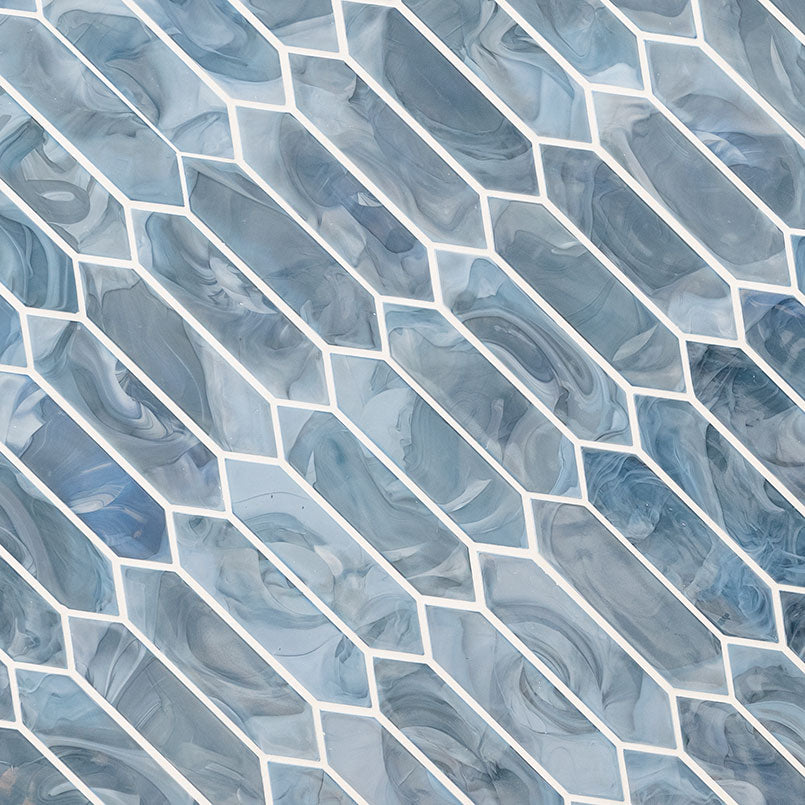 BLUE SHIMMER PICKET Glass Tile - Shop at Home Craft Studio - 3
