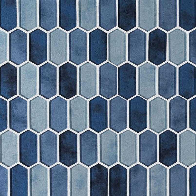 BOATHOUSE BLUE PICKET Glass Tile - Shop at Home Craft Studio - 2