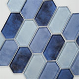 BOATHOUSE BLUE PICKET Glass Tile - Shop at Home Craft Studio - 3