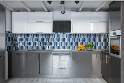 BOATHOUSE BLUE PICKET Glass Tile - Shop at Home Craft Studio - 4