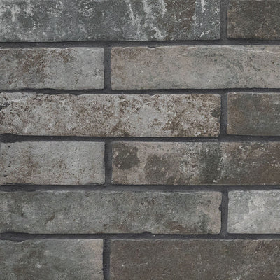 BRICKSTONE CHARCOAL BRICK 2X10 Floor or Wall Tile - Shop at Home Craft Studio - 2