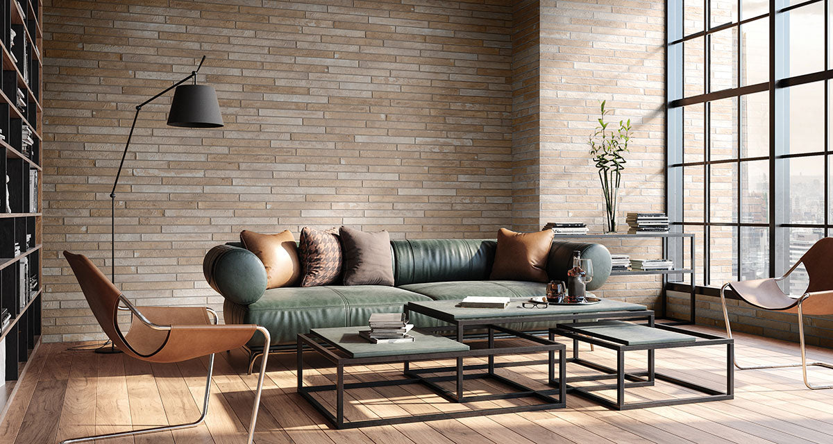 BRICKSTONE IVORY 2X18 MATTE Floor or Wall Tile - Shop at Home Craft Studio - 5