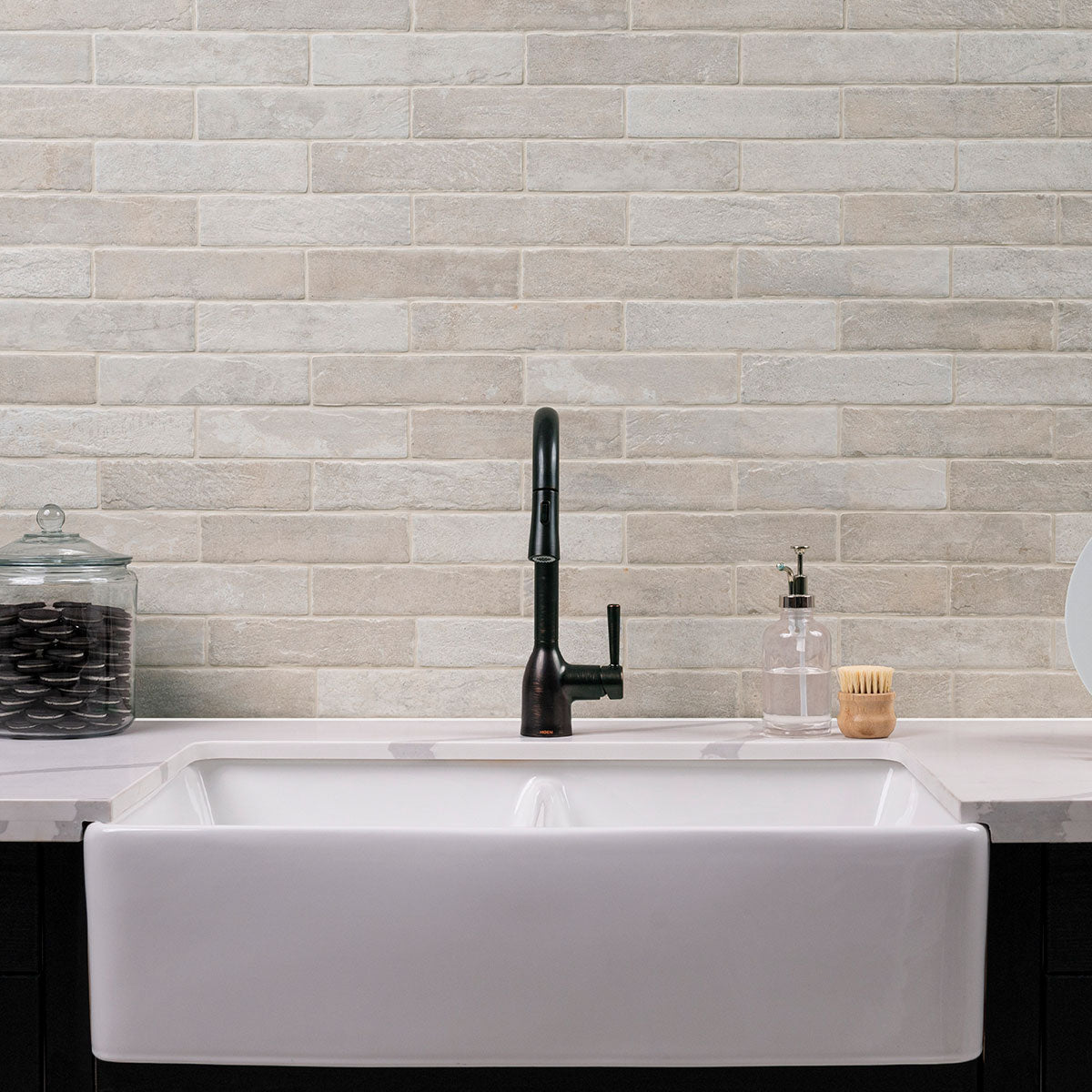 BRICKSTONE IVORY BRICK 2X10 Floor or Wall Tile - Shop at Home Craft Studio - 16