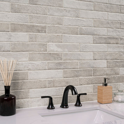 BRICKSTONE IVORY BRICK 2X10 Floor or Wall Tile - Shop at Home Craft Studio - 17