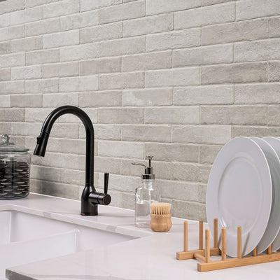 BRICKSTONE IVORY BRICK 2X10 Floor or Wall Tile - Shop at Home Craft Studio - 18