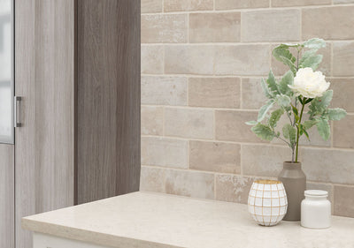 BRICKSTONE IVORY BRICK 5X10 Floor or Wall Tile - Shop at Home Craft Studio - 10