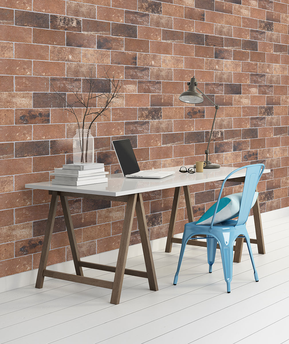 BRICKSTONE RED BRICK 5X10 Floor or Wall Tile - Shop at Home Craft Studio - 9