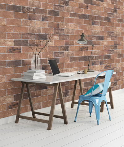 BRICKSTONE RED BRICK 5X10 Floor or Wall Tile - Shop at Home Craft Studio - 9