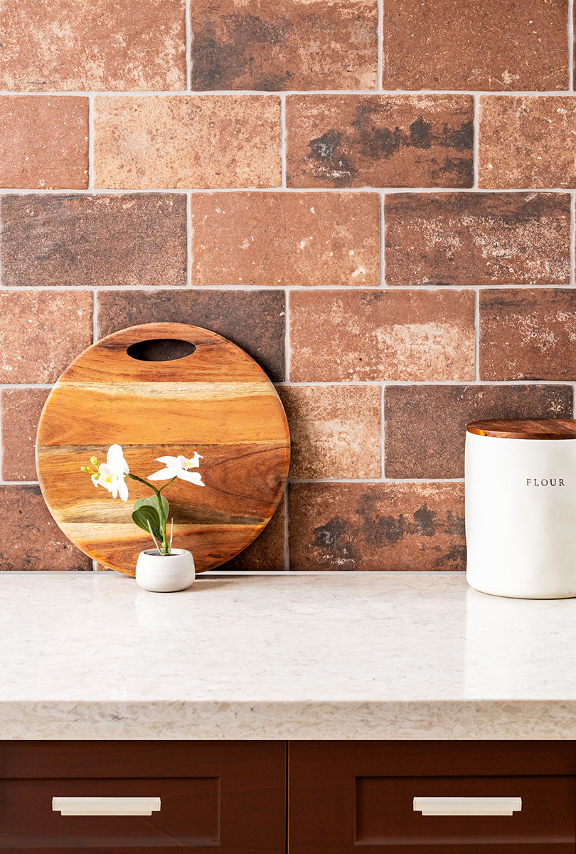 BRICKSTONE RED BRICK 5X10 Floor or Wall Tile - Shop at Home Craft Studio - 10