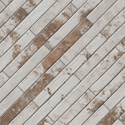 BRICKSTONE RUSTIQUE WHITE BRICK 2X18 MATTE Floor or Wall Tile - Shop at Home Craft Studio - 2
