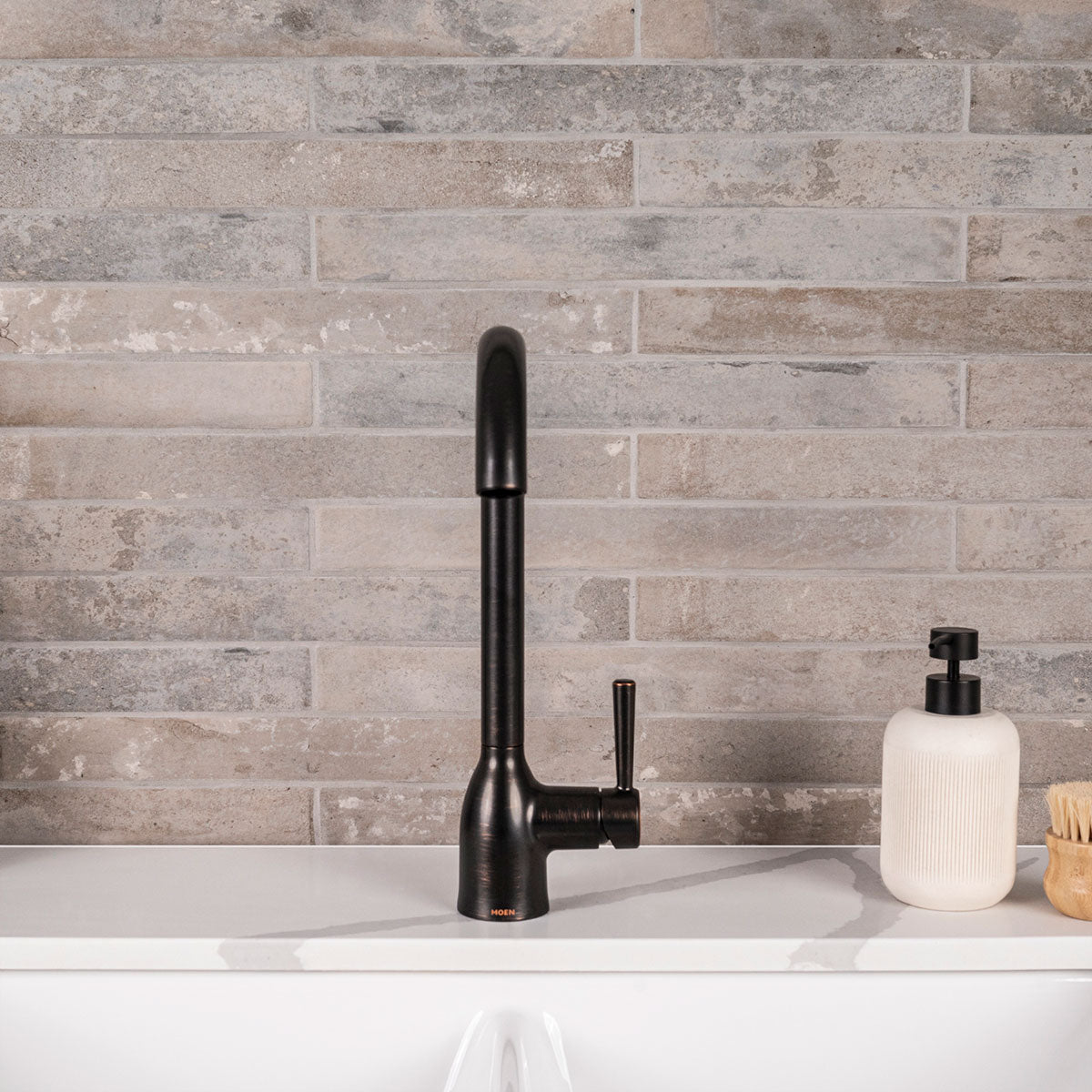 BRICKSTONE TAUPE 2X18 MATTE Floor or Wall Tile - Shop at Home Craft Studio - 5