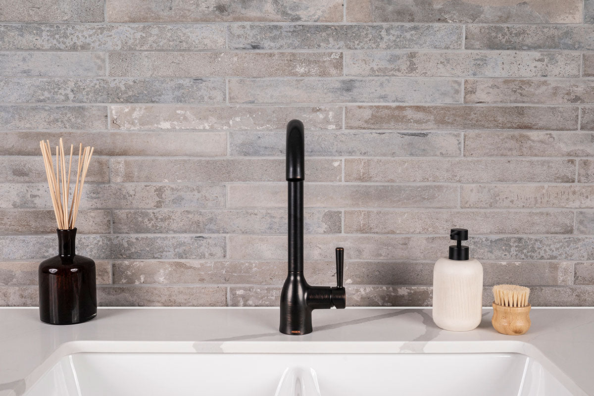 BRICKSTONE TAUPE 2X18 MATTE Floor or Wall Tile - Shop at Home Craft Studio - 7