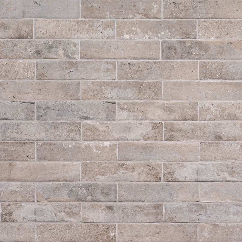 BRICKSTONE TAUPE BRICK 2X10 Floor or Wall Tile - Shop at Home Craft Studio - 1