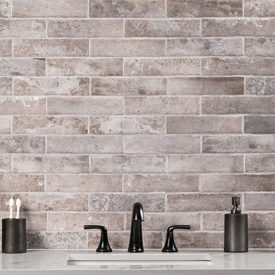 BRICKSTONE TAUPE BRICK 2X10 Floor or Wall Tile - Shop at Home Craft Studio - 14