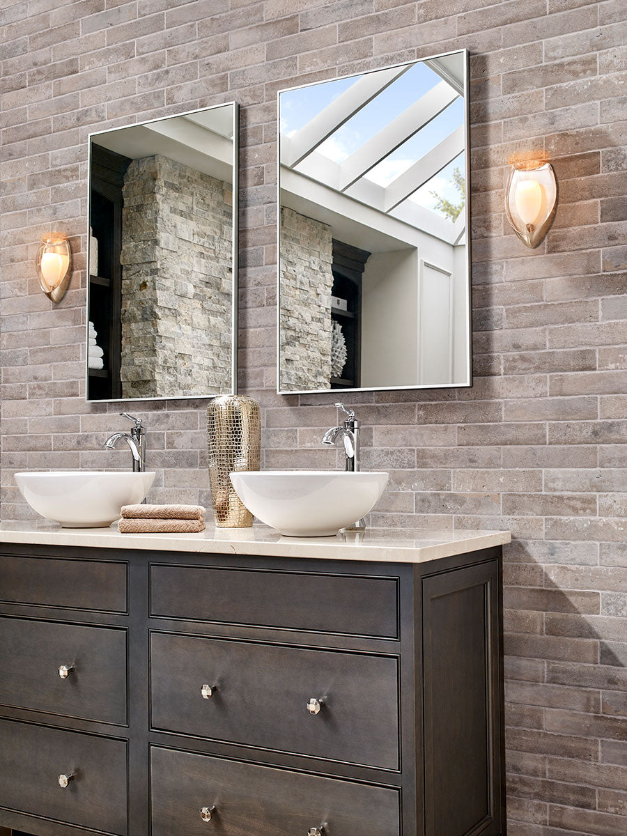 BRICKSTONE TAUPE BRICK 2X10 Floor or Wall Tile - Shop at Home Craft Studio - 18