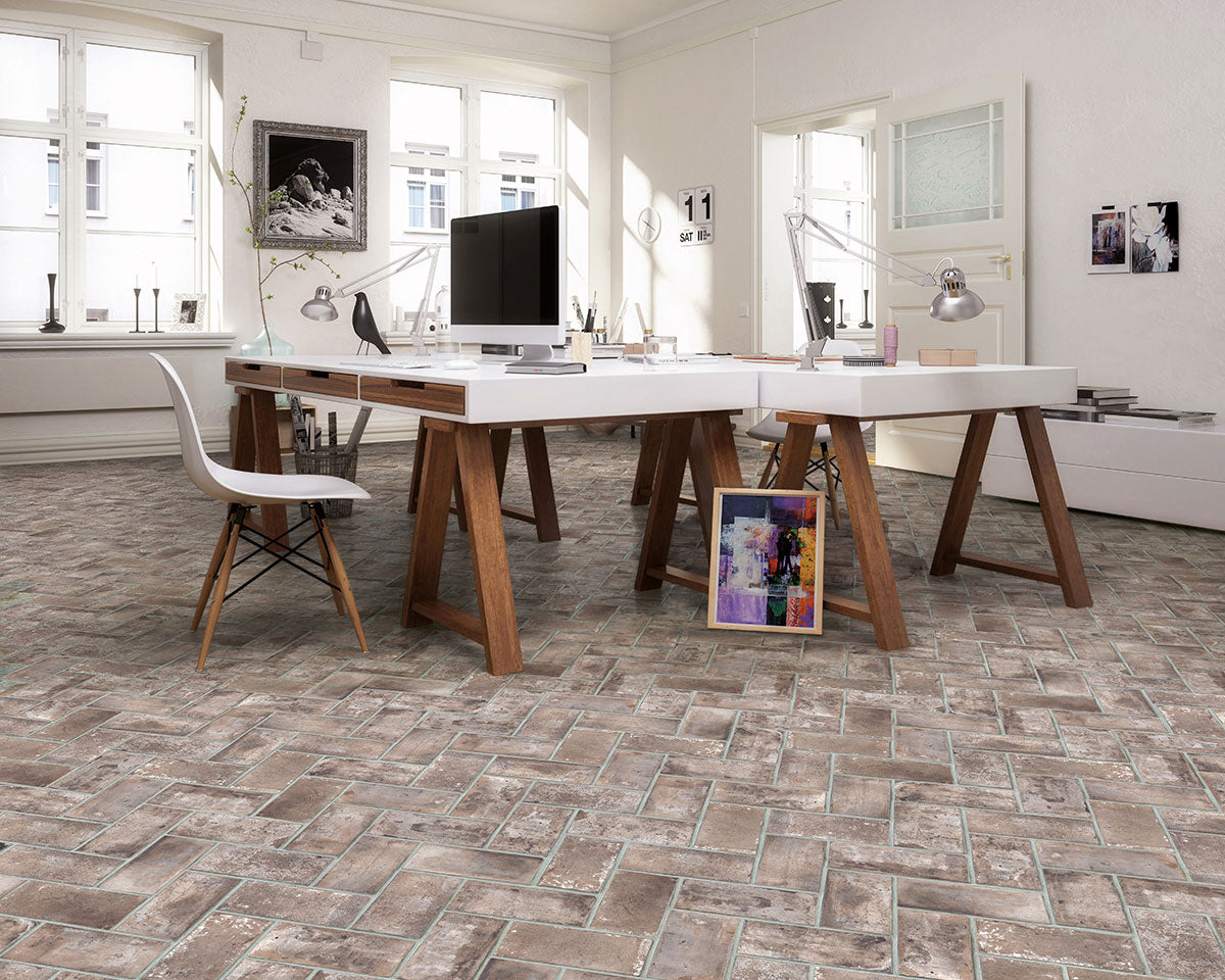 BRICKSTONE TAUPE BRICK 2X10 Floor or Wall Tile - Shop at Home Craft Studio - 21