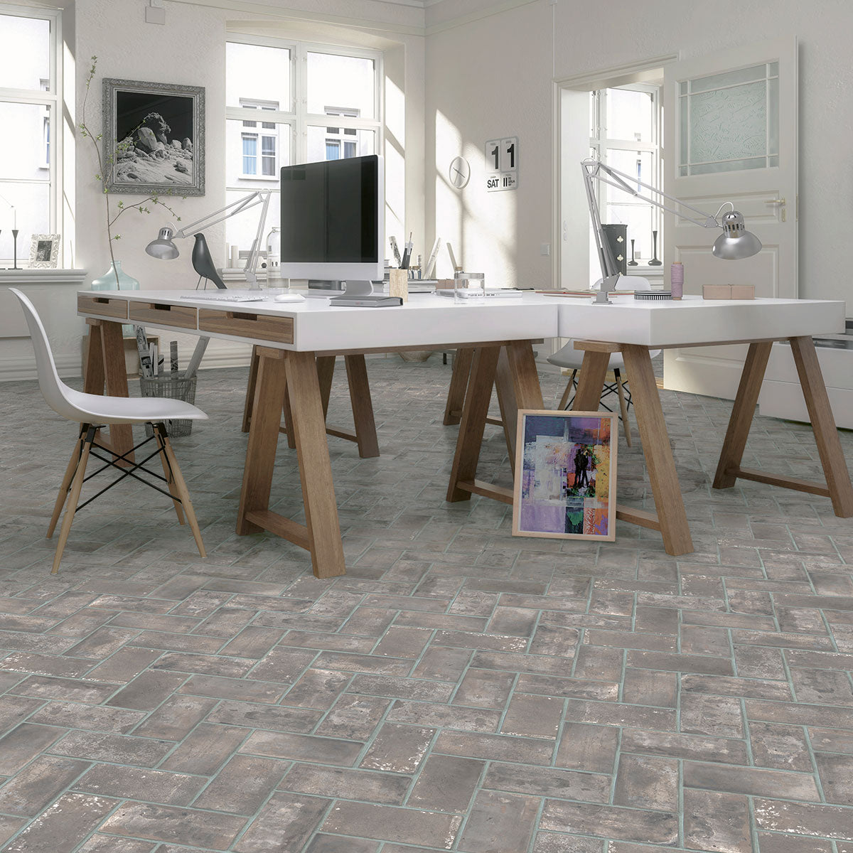 BRICKSTONE TAUPE BRICK 5X10 Floor or Wall Tile - Shop at Home Craft Studio - 4