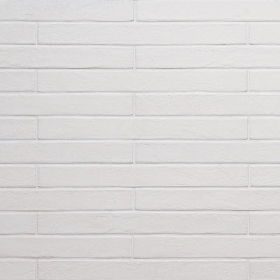 BRICKSTONE WHITE 2X18 MATTE Floor or Wall Tile - Shop at Home Craft Studio - 1