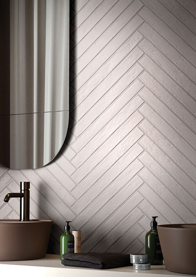BRICKSTONE WHITE 2X18 MATTE Floor or Wall Tile - Shop at Home Craft Studio - 9