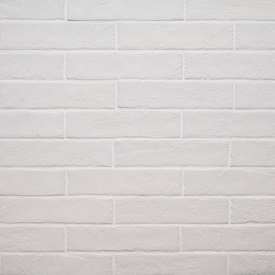 BRICKSTONE WHITE BRICK 2X10 Floor or Wall Tile - Shop at Home Craft Studio - 1