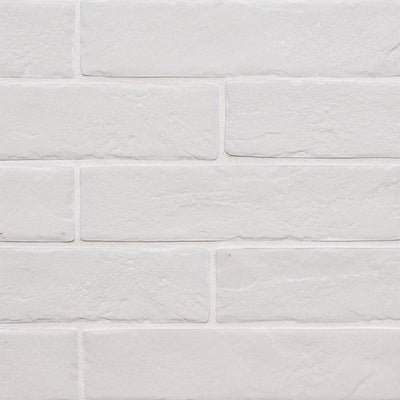BRICKSTONE WHITE BRICK 2X10 Floor or Wall Tile - Shop at Home Craft Studio - 2