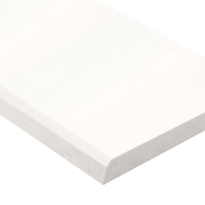 BRIGHT WHITE 6X37X0.62 SINGL BVL POL-ENG Trims & Pencils, Finishing Pieces - Shop at Home Craft Studio - 1