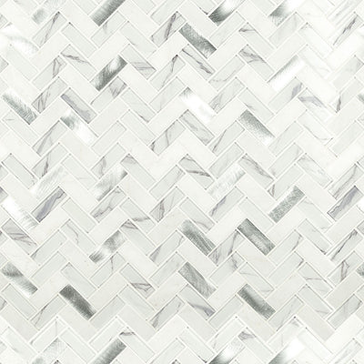 BYTLE BIANCO HERRINGBONE Mosaic, Wall Tile - Shop at Home Craft Studio - 2