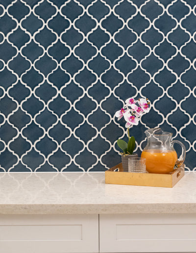 Bay Blue Arabesque Wall Tiles - Shop at Home Craft Studio - 4