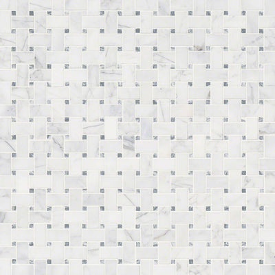 CALACATTA CRESSA BASKETWEAVE MOSAIC Mosaic, Floor or Wall Tile - Shop at Home Craft Studio - 2