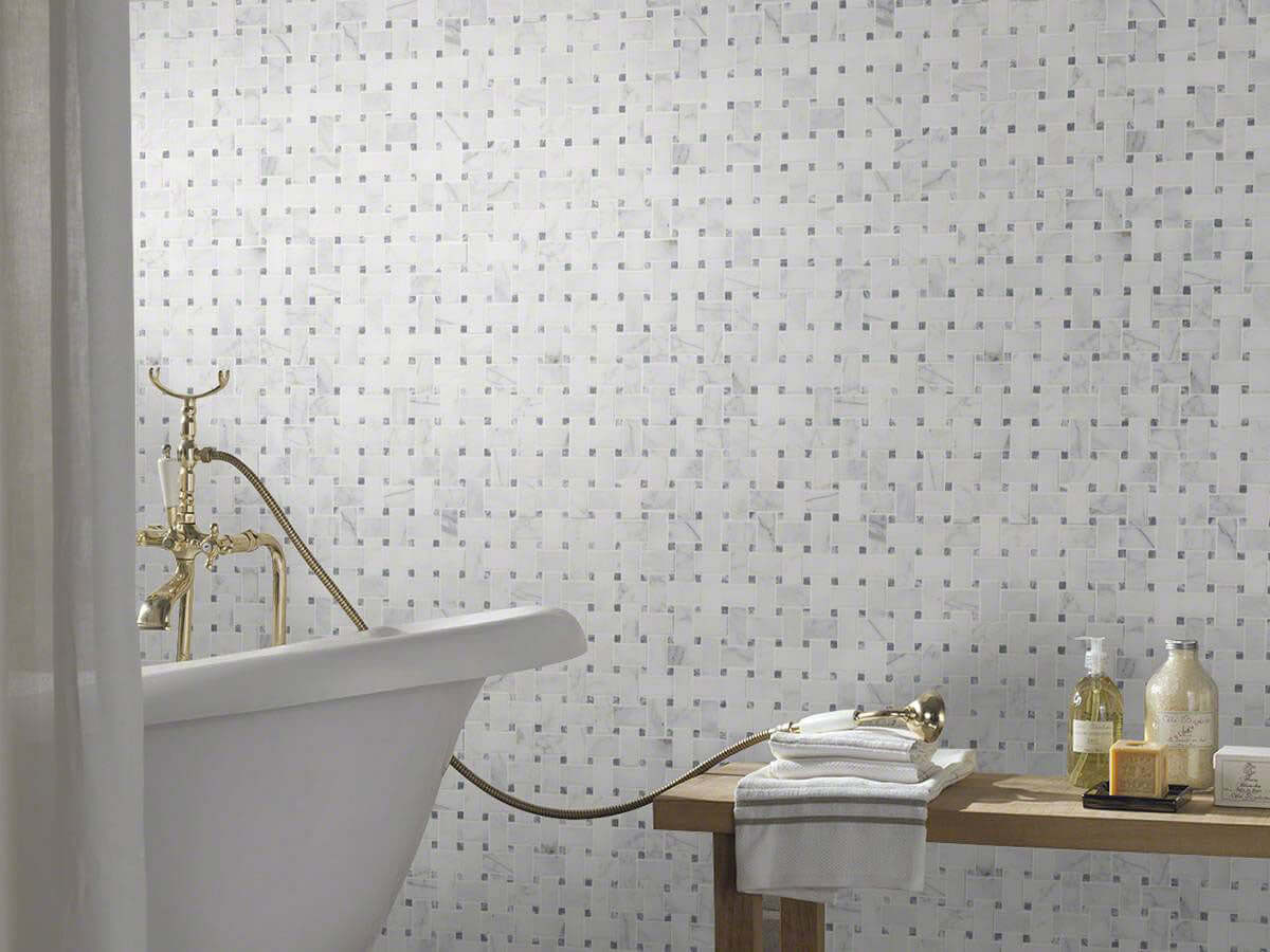 CALACATTA CRESSA BASKETWEAVE MOSAIC Mosaic, Floor or Wall Tile - Shop at Home Craft Studio - 4