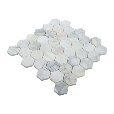 CALACATTA CRESSA HEX MOSAIC Mosaic, Floor or Wall Tile - Shop at Home Craft Studio - 5
