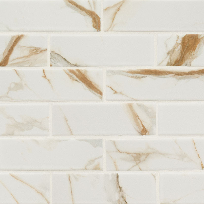 CALACATTA GOLD MATTE 2X6X6MM Floor or Wall Tile - Shop at Home Craft Studio - 1