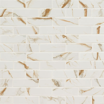 CALACATTA GOLD MATTE 2X6X6MM Floor or Wall Tile - Shop at Home Craft Studio - 4
