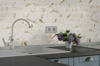 CALACATTA GOLD MATTE 2X6X6MM Floor or Wall Tile - Shop at Home Craft Studio - 7