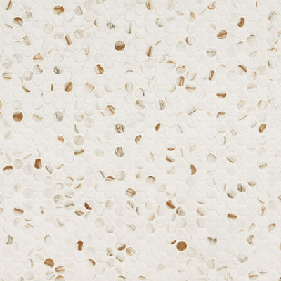 CALACATTA GOLD MATTE ROUND Mosaic - Shop at Home Craft Studio - 2