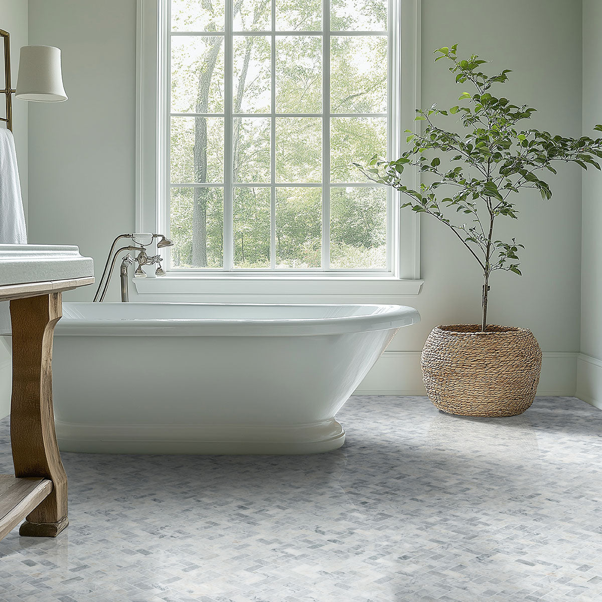 CAPRI BLUE 1X2 HERRINGBONE HONED Floor or Wall Tile, Mosaic - Shop at Home Craft Studio - 4