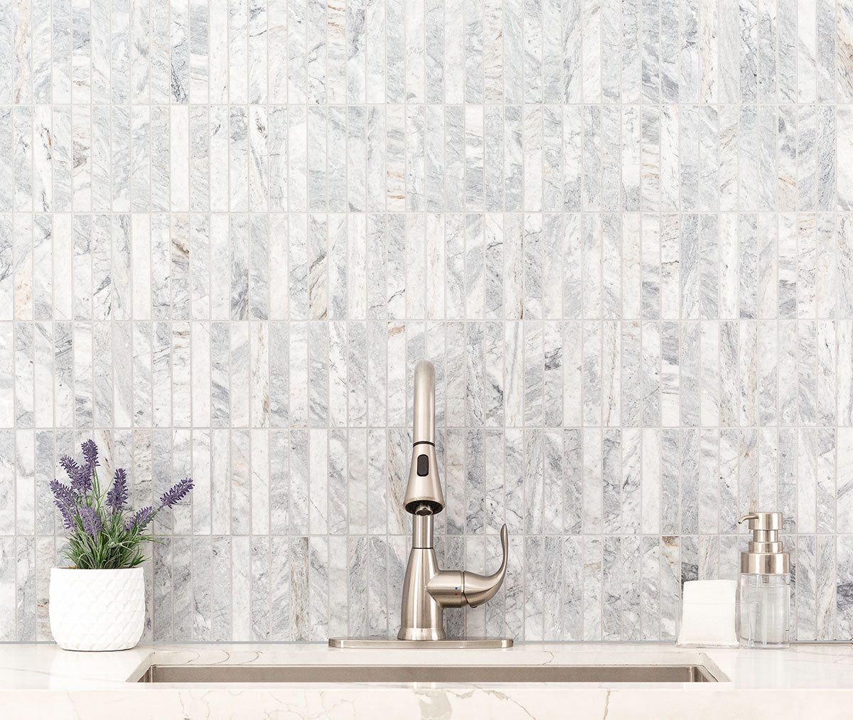 CAPRI BLUE 1X6 STACK PATTERN HONED Mosaic, Floor or Wall Tile - Shop at Home Craft Studio - 6