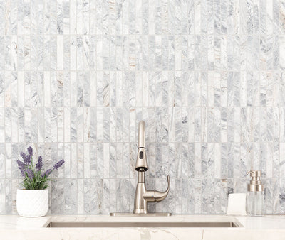 CAPRI BLUE 1X6 STACK PATTERN HONED Mosaic, Floor or Wall Tile - Shop at Home Craft Studio - 6