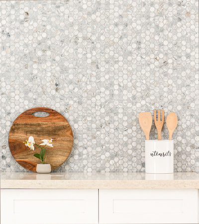 CAPRI BLUE ROUND HONED Mosaic - Shop at Home Craft Studio - 5