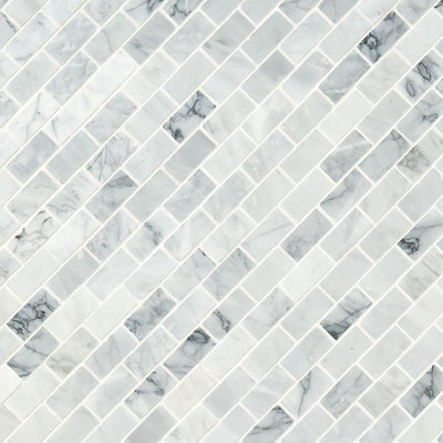 CARRARA CLASSIQUE BRICK 1X2 HONED Backsplash & Wall Tile - Shop at Home Craft Studio - 2