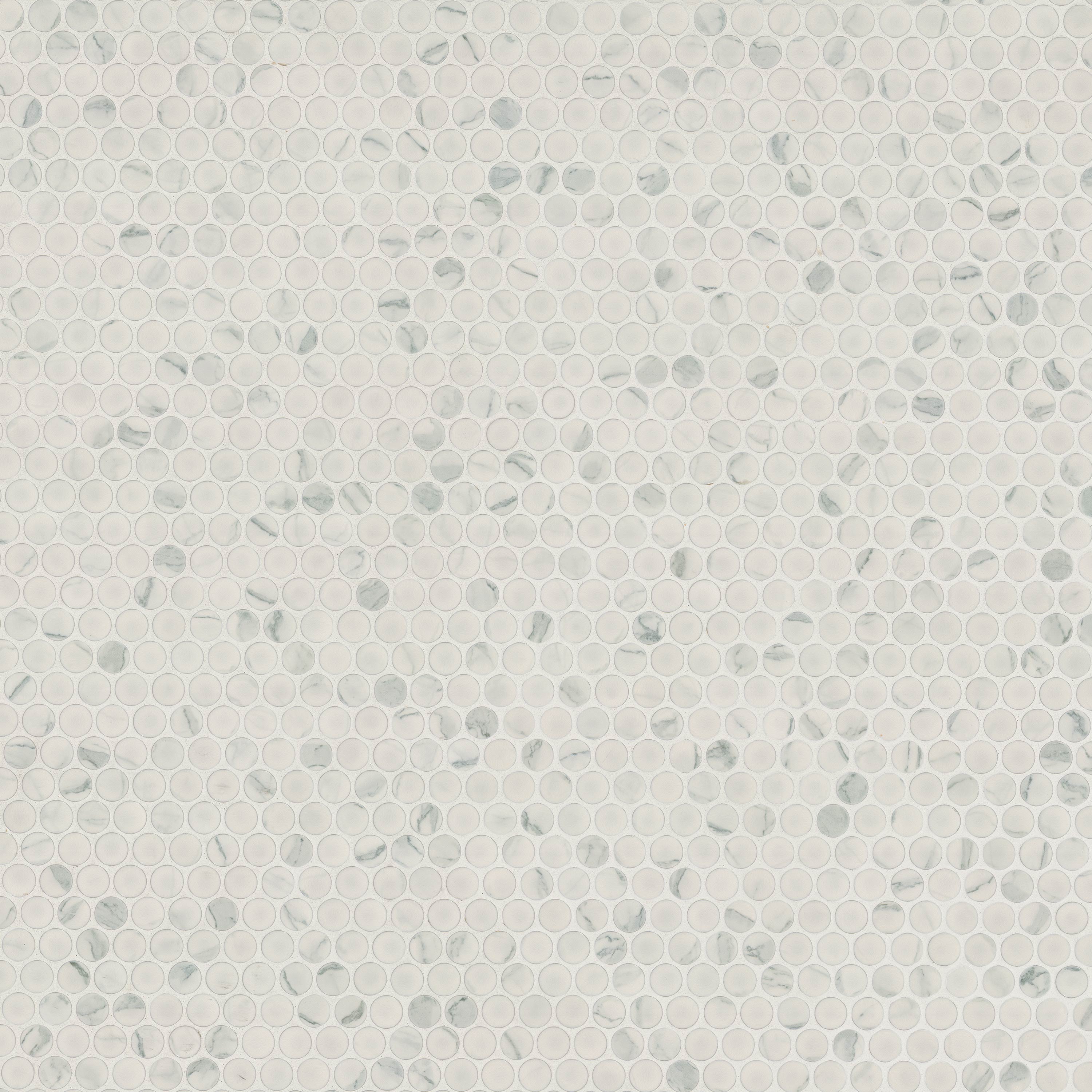 CARRARA PENNY ROUND MATTE Mosaic - Shop at Home Craft Studio - 2