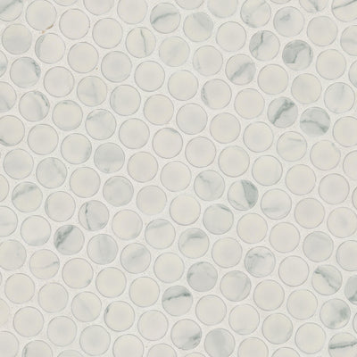 CARRARA PENNY ROUND MATTE Mosaic - Shop at Home Craft Studio - 3
