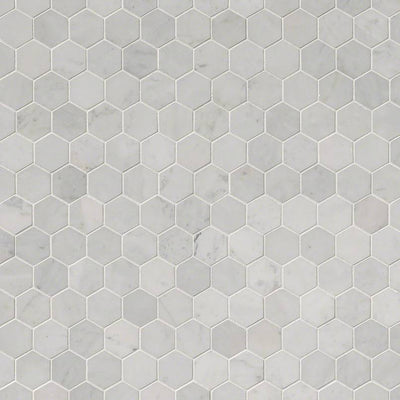 CARRARA WHITE 2 HEXAGON MOSAIC Mosaic - Shop at Home Craft Studio - 2