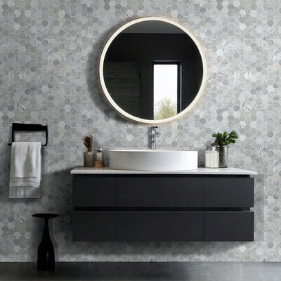 CARRARA WHITE 2 HEXAGON MOSAIC Mosaic - Shop at Home Craft Studio - 4