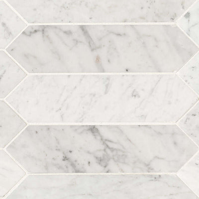 CARRARA WHITE 3X12 PICKET HONED Floor or Wall Tile - Shop at Home Craft Studio - 1