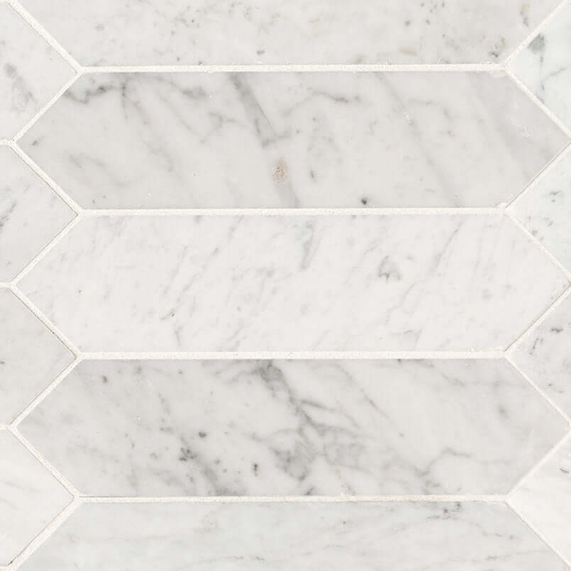 CARRARA WHITE 3X12 PICKET HONED Floor or Wall Tile - Shop at Home Craft Studio - 1