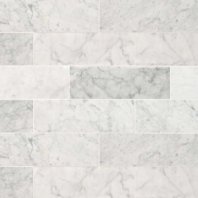 CARRARA WHITE 4X12 HONED Floor or Wall Tile - Shop at Home Craft Studio - 2