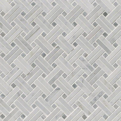 CARRARA WHITE BASKETWEAVE MOSAIC Mosaic - Shop at Home Craft Studio - 1