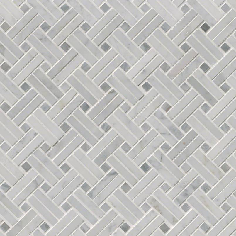 CARRARA WHITE BASKETWEAVE MOSAIC Mosaic - Shop at Home Craft Studio - 1