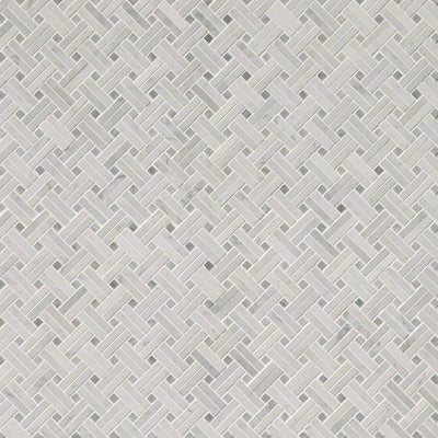 CARRARA WHITE BASKETWEAVE MOSAIC Mosaic - Shop at Home Craft Studio - 2